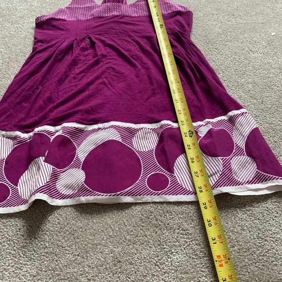 TED BAKER FUCHSIA AND CREAM RACERBACK TANK - Picture 6 of 8